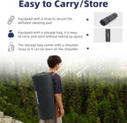 INVOKER Camping Sleeping Pad 2.75” Memory Foam Fast Self Inflating Insulated Durable Camping Mat Air Mattress with Pillow，for Tent, Traveling, Car, Camping, Grey