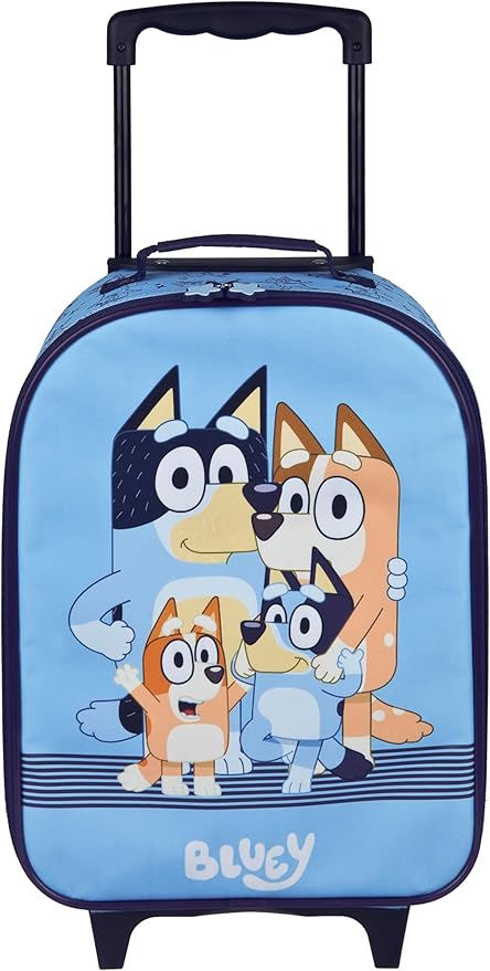 Undercover – Children's trolley – Spacious main compartment – Ideal travel companion – adjustable and lockable telescopic handle, Bluey, ca. 43 x 28,5 x 16 cm, Children's suitcase with 2 wheels
