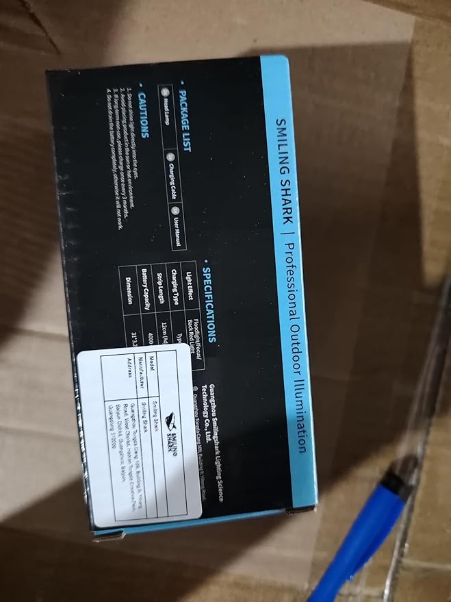 Smiling Shark Headlamp, 2 Pack Head Lamps Led Rechargeable 6 Modes 7*White Lights 270° Lighting Width Motion Sensor Red Tail Light for Camping Fishing Repairation, LED-Headlamp-Rechargeable-Light