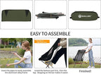 SHALLWE Camping Chairs, All Aluminum Frame Portable Folding Camp Chair for Adults, Heavy Duty High Back Collapsible with Built-in Pillow, Side Pocket, Carry Bag for Backpacking, Hiking, Beach