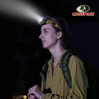 Mossy Oak 600 Lumens Rechargeable Headlamp, Lightweight LED Headlight with White & Red Light, Waterproof Head Lamp with Non-Slip Band, Dimmable & Memory Function for Camping, Running, Hiking, Outdoors