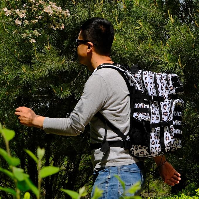 Military Tactical Backpack 45L Large Tactical Backpack for Men, Hiking Rucksack With Bottle Holder