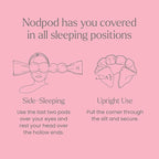 Nodpod Gentle Pressure Sleep Mask | Patented Light Blocking Design for Sleeping, Traveling & Relaxation - Blush Pink