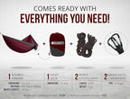 Bear Butt 2 Person Portable Hammock - Backpacking to Camping - Double Hammock for Travel & Outdoor