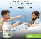 Puregen Labs Meclizine 12.5 mg Antiemetic 400 Caplets Total | Motion Sickness Relief - Prevent Nausea, Vomiting, and Dizziness | Dairy Free | Made in USA | Value Pack – 2 Pack