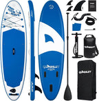 Quashley Inflatable Stand Up Paddle Board,10-11ft Inflatable Paddleboards 32/34 Inch Wide,All Around SUP for Beginners with Lightweight Paddle,Hand Pump,Backpack,Leash,Durable & Portable iSUP Board