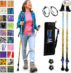 York Nordic Motivator Walking Poles for Balance and Rehab - Patented Stability Grips - Lightweight, Adjustable, and Collapsible - 2 Pieces Adjustable w/flip Locks - Heights 4'6" up to 6'2" - 230 lbs