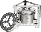 Alocs 2250W Alcohol Stove - Camping Stove with Sealed Cover - Stainless Steel Backpacking Solo Stove with Foldable Stand for Outdoor, Hiking, Survival, Climbing and Picnic