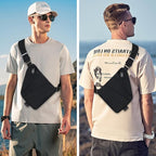 Anti Theft Crossbody Travel Bag for Women Men,Multi-pocket Crossbody Bag,Slim Sling Bag with Adjustable Strap