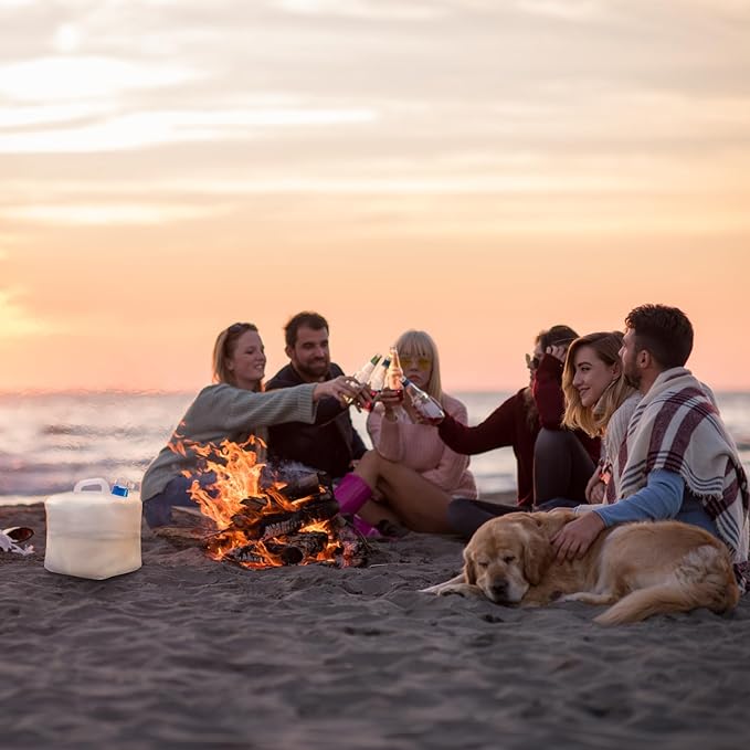 Collapsible Water Container Jug, 4×2.6 Gallon No BPA Water Storage Carrier with Spigot, for Camping Hiking Backpack RV Outdoors and Emergency, Foldable Portable Survival Kits for Hurricanes