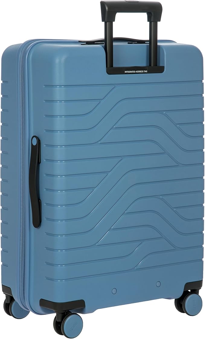 Bric's B|Y Ulisse Spinner Suitcase - 28" Inch Carry-On Luggage - Hard Exterior and TSA-Approved Lock - Grey Blue