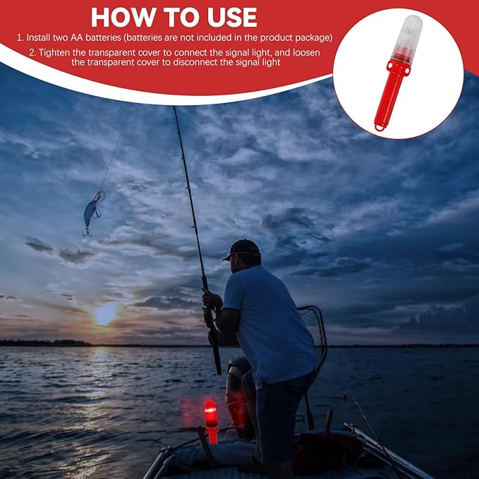 2Pcs Boat Flares, Boat Flares Coast Guard Approved Marine, Waterproof Emergency Signals for Boating Safety Kit, Fishing Nets (No Batteries Included)