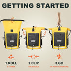 Waterproof Backpack Dry Bag 35L/55L/85L– Heavy Duty Roll-Top Hiking Backpack Sack Keeps Gear Dry for Travel, Kayaking, Boating, Camping, Rafting and Fishing