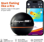 Deeper PRO+ 2 Sonar - Portable Fish Finder and Depth Finder for Kayaks, Boats and Ice Fishing with GPS Enabled | Castable Deeper Sonar with Free User Friendly App