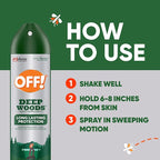 OFF! Deep Woods Insect Repellent Aerosol, Bug Spray with Long Lasting Protection from Mosquitoes and Ticks, 9 oz