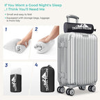 Travel Pillow Memory Foam Pillows, Camping Pillow-Compressible Medium Firm, Breathable Cover, Ideal Backpacking Hiking, Bed Pillows, Airplane and Car (White, M)