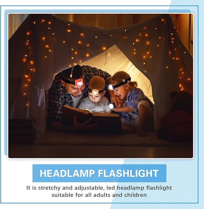 Treela 30 Pieces Led Headlamp Flashlight Outdoor Head Lamp Adjustable Headband Flashlights with 3 Modes Include 90 AAA Batteries Bright Waterproof Headlights for Outdoor Night Camping Hiking Fishing