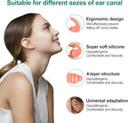 Swimming Ear Plugs for Adults,3 Pairs Waterproof Reusable Silicone Swim Earplugs for Swimming Surfing Snorkeling Showering and Water Pool,Beach,Ocean (Adults & Teens 14+)