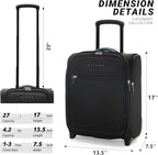 Verage Carry On Underseat Luggage with 2 Wheels & USB Port, 16 Inch Wheeled Spinner Bag Carry-on Luggages for Airlines, Lightweight Suitcase Men Women, Pilots and Crew(16-Inch Rolling Underseat Pro)