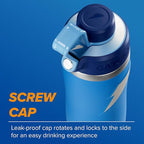 Gatorade 'Overtime' 22oz Stainless Steel Water Bottle, Twist Cap, Royal Blue/Navy