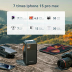 Power Bank 72000mAh Power Station, 130W Fast Charging, Portable Outdoor Generator with Smart Digital Display, Retractable Lighting - Perfect for Travel, Camping, Home Backup