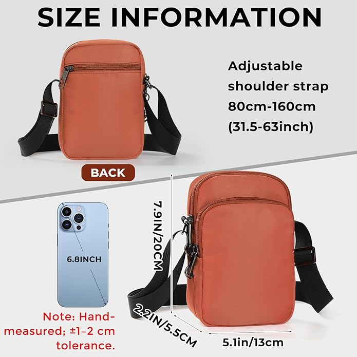 Crossbody Bag Sling Bag for Women Men Anti Theft RFID Blocking, Shoulder Chest Small Bags with Zipper Lock