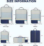 BAGAIL 6 Set/4 Set Lightweight Compression Packing Cubes for Travel, Anti-Tearing Expandable Organizer Bags for Suitcase