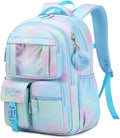PIG PIG GIRL Kids Backpack for Girls - School Bags for Middle School Students - Book Bag for Elementary Primary - Blue