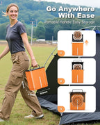 Portable Misting Fan, Rechargeable Outdoor Cooler, Battery Operated Personal Fan with3 Speeds & 8L Bucket for Patio, Camping,Hiking, Backyard, Travel, Desk,Pool, Beach