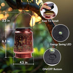 Homemory Solar Lanterns Butterfly Lights Outdoor Waterproof Garden Decor Women Gifts for Birthday, LED Hanging Solar Lights Metal Lantern Decoration Outside for Yard, Patio, Backyard, Porch, Lawn