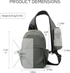 Crossbody Sling Bag Casual Shoulder Hiking Backpack with Convertible Shoulder Strap for Travel Hiking Shopping Leisure Sport