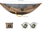 OneTigris KOMPOUND Camping Hammock with Net, Lightweight Portable Hammock with Warm Internal Cover & Tree Friendly Straps for Backpacking, Camping, Hiking, Travel, Beach, Backyard