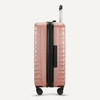 Amazon Basics 2-Piece Hardshell Suitcases Set (21", 30"), Expandable Travel Luggage with Scratch-Resistant Surface, Four Multi-directional Wheels, Telescopic Handle, Rose Gold