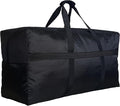 Extra Large Storage Duffle Bag with Zippers and Handles, Big Foldable Duffle Bag for Travel Black 60L