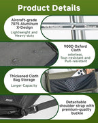 Rocalt Camping Portable Stool, Ultralight Folding Stool, Aircraft-Grade Aluminum Pocket Chairs for Adults, Outdoor Travel Stool, Fishing Chair with Built-in Storage Gag, Handbag Style