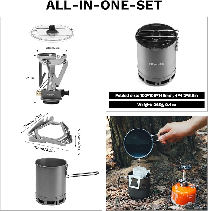 Fire-Maple Petrel Ultralight Cooking System – Compact & Fast-Boiling Backpacking Stove Set