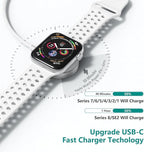 USB C Apple Watch Charger,[MFi Certified] iPhone Fast Magnetic iWatch Charger 6ft USB C Charging Cable Cord Long and Type C Wall Charger Block for Apple Watch Series 11/10/9/Ultra/8/7/SE/SE2/6/5/4/3/2