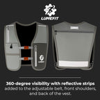 LUMEFIT Running Vest Phone Holder - Hydration Vest with Water Bottle- Reflective Vest for Men and Women- Running Hydration Vest Waterproof Phone Pouch