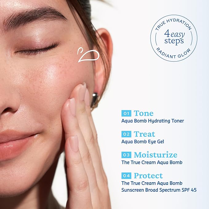 belif Aqua Bomb Dive Into Hydration Set | Korean Skin Care | Value Set | Gift Set for Mom | Gift for Her | Aqua Bomb, SPF 45, Hydrating Toner, Eye Serum
