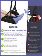 Foot Hammock for Plane, Moman Footrest Airplane Travel Foot Swing Essentials with Upgrade Comfort Leg Rest Pad Cotton for Long Flight Car Drive Office Under Desk hamaca para pies de avión Reposapiés