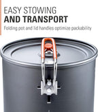 GSI Outdoors Halulite Boiler Ultralight Hard-Anodized Pot with Folding Handle, Fast-Heating Camping Cookware for Backpacking, Hiking & Outdoor Cooking