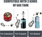 Propane Camping Stove with Carrying Case & Ignition Portable Gas Stove for Outdoor Camping BBQ Hiking