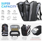 Vacuum Backpack for Men, 50L Expandable Travel Backpack With Vacuum Seal System, Water Resistant 17.3 Inches Laptop Backpack with USB Charging Port-Not Vaccum Pump Included
