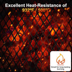 Odoland Folding Campfire Grill, Heavy Duty Steel Mesh Grate with Folding Legs and Storage Bag, Portable Camping Grates, Over Fire Pit Grill Rack for Outdoor Cooking and Bonfire