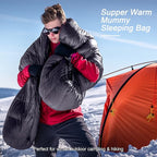 0 Degree Sleeping Bag for Adults 650 Fill Power Down Sleeping Bag for Cold Weather -20F / -8F / 0F / 10F Large Lightweight
