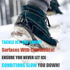 Ice Cleats for Shoes and Boots, Ice Snow Traction Cleats Grippers, Non Slip Shoe Ice Grippers,10 Steel Rubber Spikes Crampons Anti Easy Slip Studs Crampons Slip-on Stretch Footwear