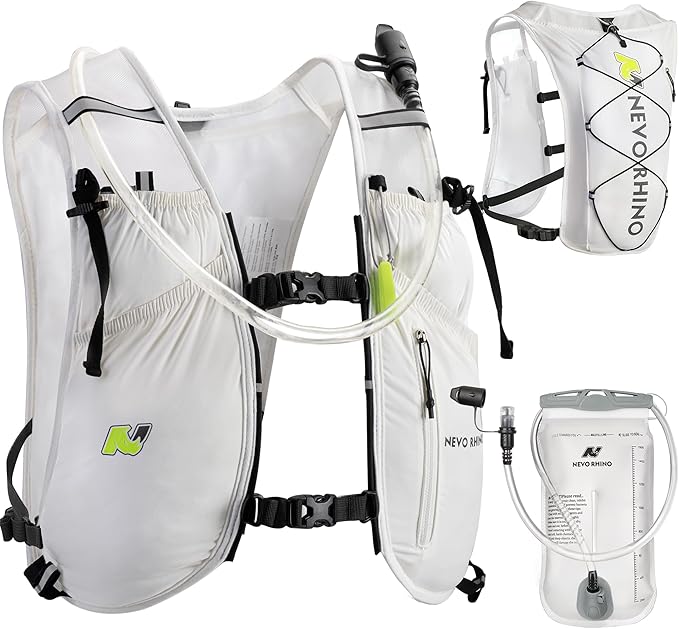 Waterproof Running Vest, 5.5L Breathable Running Hydration Vest with 1.5L Water Bladder, Water Vest for Hiking, Trail Marathon Race, Ideal for Women and Men