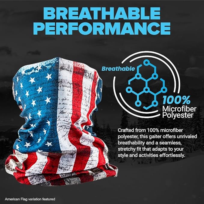 S A Company 5-Pack UV Face Shield | UV 30+ Multipurpose Neck Gaiter Balaclava for Adults