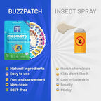 NATPAT BuzzPatch Mosquito Patch Stickers for Kids - All Natural, Plant Based Ingredients, Non-Toxic, DEET Free, Citronella Insect Patches, for Toddlers, Babies, Children (2 Pack, 96 Units)