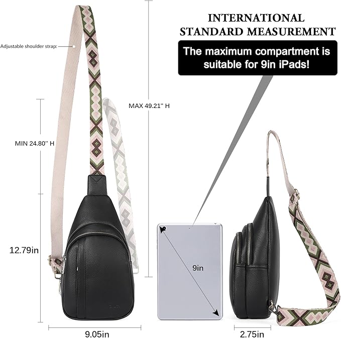 CLUCI Crossbody Bags for Women Men,Leather Sling Bag Cross Body Backpack for Woman Gifts for Women Birthday Unique